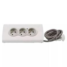 LEGRAND predlžovací kábel 1,5 m / 3 zásuvky / s USB / biela-šedá / PVC / 1,5 mm2 1920110007