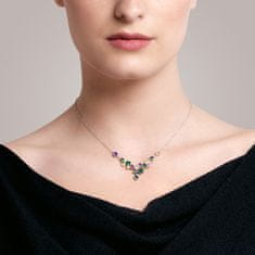 Preciosa Pestrofarebný strieborný náhrdelník Vitis 5287 70