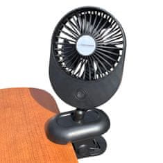 Northix Esperanza - Mini ventilátor napájaný cez USB so stolovou svorkou 