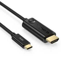 Choetech CHOETECH JEDNOSMERNÝ ADAPTÉROVÝ KÁBEL USB TYPU C (SAMEC) NA HDMI 2.0 (SAMEC) 4K 60 HZ 1,8 M ČIERNY (CH0019)