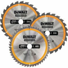 shumee SÚPRAVA OKRUHOVEJ PÍLY DEWALT EX. 3 ks. 250 mm 2x24z, 1x48z DT1963