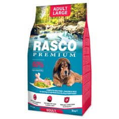 RASCO PREMIUM Granule Adult Large kuře s rýží 3 kg