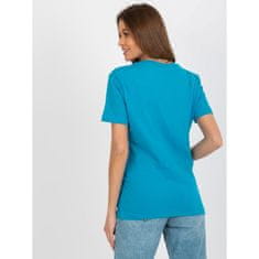 FANCY Dámske tričko s nápismi ELADIA modré FA-TS-8384.90_394289 Univerzálne