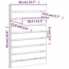 Vidaxl Nástenné police k posteli 2 ks medovo-hnedé masívna borovica