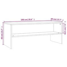 Vidaxl TV skrinka hnedý dub 100x40x40 cm spracované drevo