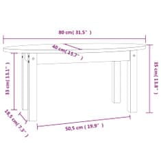 Vidaxl Konferenčný stolík 80x40x35 cm borovicový masív