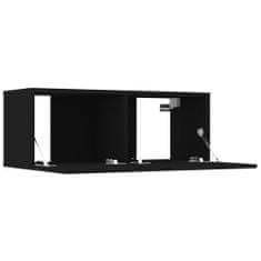 Vidaxl 7-dielna súprava TV skriniek čierna spracované drevo