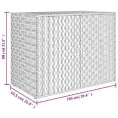 Petromila vidaXL Záhradná úložná skriňa čierna 100x55,5x80 cm polyratan