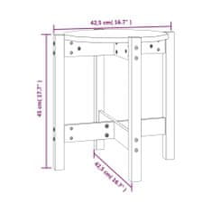 Vidaxl Konferenčný stolík Ø42,5x45 cm borovicový masív