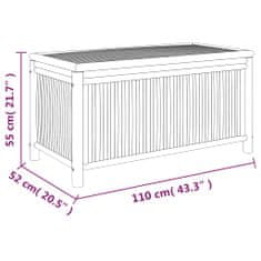 Petromila vidaXL Záhradný úložný box 110x52x55 cm bambus