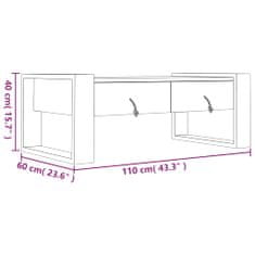 Petromila vidaXL Konferenčný stolík 110x60x40 cm masívne teakové drevo