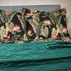 Homla TUALA prehoz na posteľ s prešívaním zelený 200x220 cm