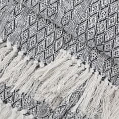 Homla Prikrývka HIMMEL bielo-čierny vzor 130x170 cm