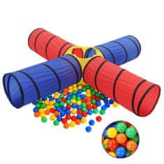 Petromila vidaXL Detský tunel na hranie s 250 loptičkami farebný