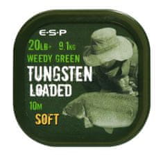 E.S.P ESP šnúrka Tungsten Loaded 10m 20lb 9,1kg Weedy Green Soft