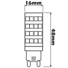 LUMILED LED žiarovka G9 capsule 5W = 40W 460lm 6500K Studená biela 360°