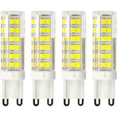 LUMILED 4x LED žiarovka G9 capsule 7W = 60W 670lm 6000K Studená biela 360°