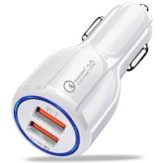 MG Car Charger autonabíjačka 2x USB 35W 3.1A QC, biela