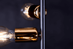 shumee ADALIO 4 BLACK 162/4 priemyselné závesné podkrovné svietidlo s medenými doplnkami