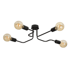 shumee Stropné stropné svietidlo HARMONY 4 BLACK 466/4 v štýle Loft Edison