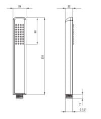 Deante Alpinia chróm - vaňová batéria, voľne stojaca, so sprchovacím setom (BGA_017M)