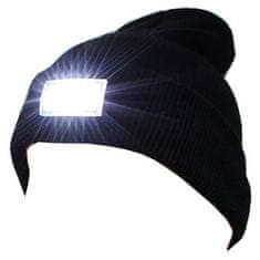Northix Čiapka s LED lampou - čierna 