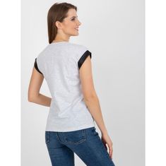 FANCY Dámske tričko s vreckom ROSEDA svetlo šedé FA-TS-8423.18P_394291 Univerzálne