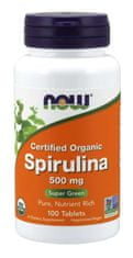 NOW Foods Spirulina Organic, 500 mg, 100 tabliet