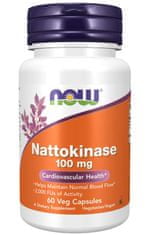 NOW Foods Nattokinase, 100 mg, 60 rastlinných kapsúl