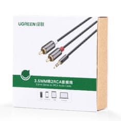 Ugreen AV116 audio kábel 3.5mm mini jack / 2RCA 5m, čierny