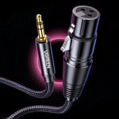 Ugreen AV182 audio kábel 3.5mm mini jack / XLR 1m, čierny