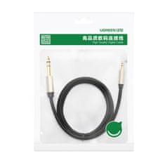 Ugreen audio kábel TRS 3.5mm jack / 6.35mm jack 1m, šedý