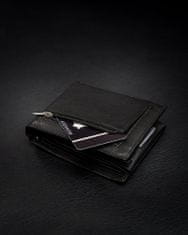 Rovicky Horizontálna pánska peňaženka s priehradkou na zips, prírodná koža, RFID Stop