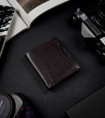 Rovicky Malá pánska peňaženka z prírodnej lícovej kože s priehradkou na zips