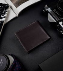 Rovicky Pánska peňaženka z prírodnej lícovej kože, puzdro s foto okienkom