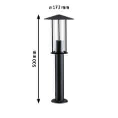 Paulmann PAULMANN Stojacie svietidlo klasická neláka hmyz IP44 500mm 2200 - 2200K 4,3W 230V čierna E27 kov 94737