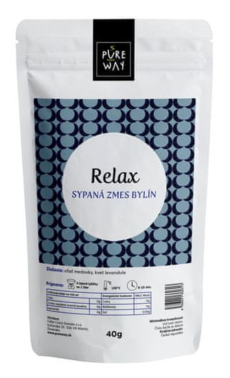 Pureway RELAX sypaná zmes bylín, Pureway, 40 g