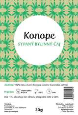 Pureway KONOPE sypaný bylinný čaj Pureway, 30 g