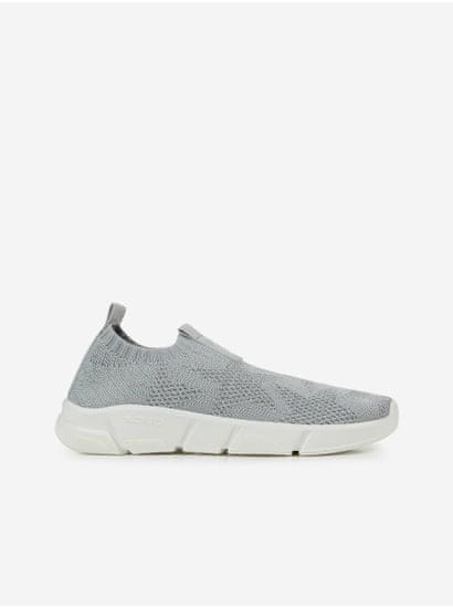 Geox Svetlosivé dievčenské slip on tenisky Geox