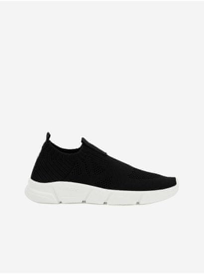 Geox Čierne chlapčenské slip on tenisky Geox