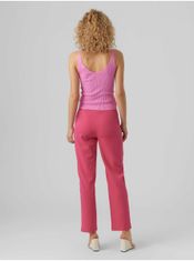Vero Moda Tmavo ružové dámske nohavice VERO MODA Zelda 34/30