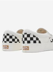 Vans Čierno-krémové kockované slip on tenisky VANS 36