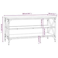 Vidaxl TV skrinka dub sonoma 100x40x50 cm spracované drevo