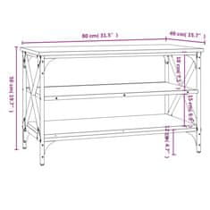 Vidaxl TV skrinka hnedý dub 80x40x50 cm spracované drevo