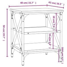 Petromila vidaXL Bočné stolíky 2 ks sivé sonoma 40x42x50 spracované drevo