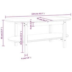 Vidaxl Konferenčný stolík 110x55x45 cm borovicový masív