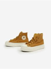 Converse Horčicové dámske členkové tenisky na platforme Converse Chuck Taylor All Star Lift 37 1/2