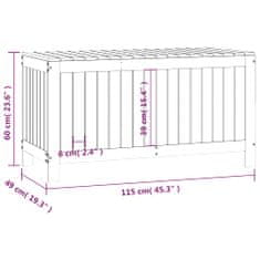 Petromila vidaXL Záhradný úložný box medovo-hnedý 115x49x60 cm masívna borovica