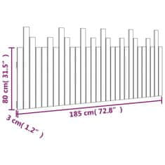 Vidaxl Nástenné čelo postele medovohnedé 185x3x80 cm masívna borovica