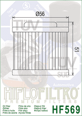 Hiflofiltro Olejový filter HF569